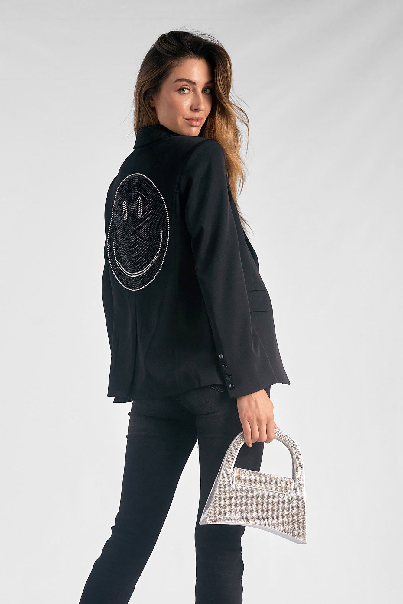 Bedazzled Smiley Blazer