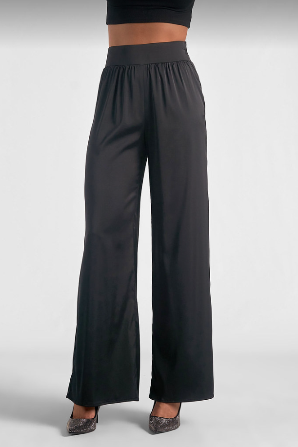Black Satin Pants