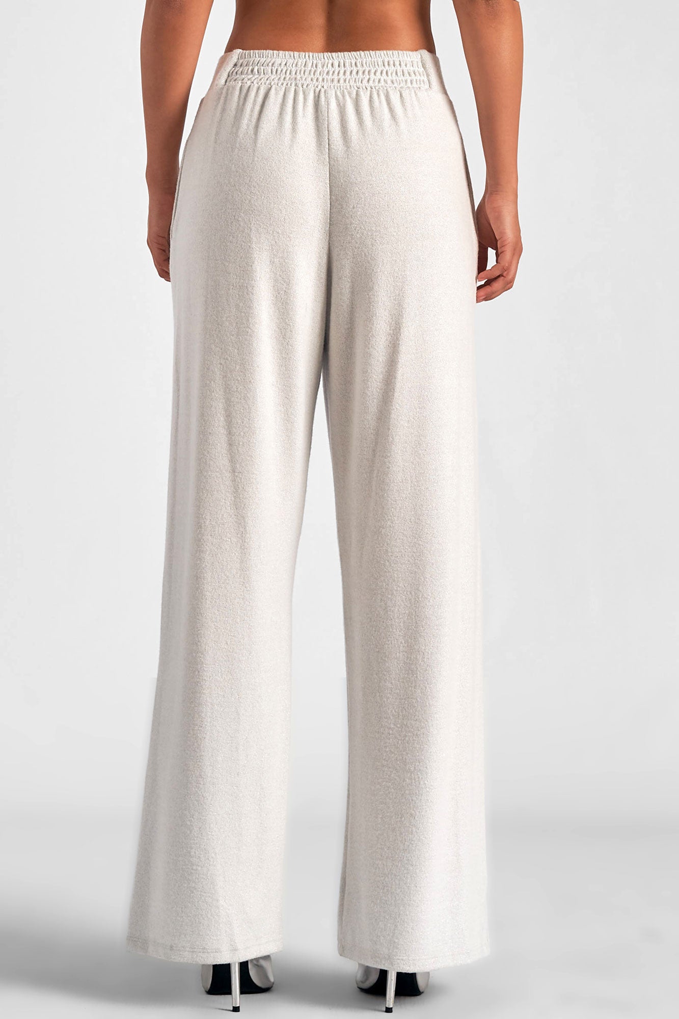 White &amp; Silver Sparkle Pants