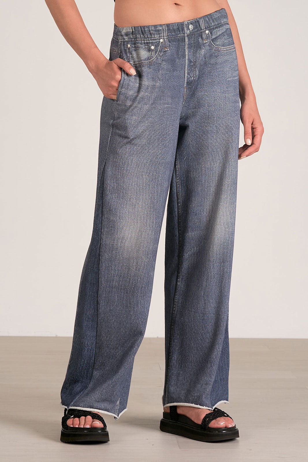 Dark Denim Wide Leg Pants