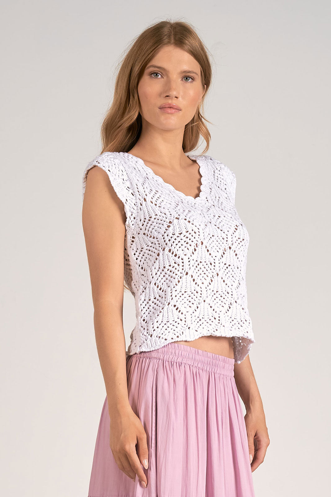 Crochet Cap Sleeve Sweater