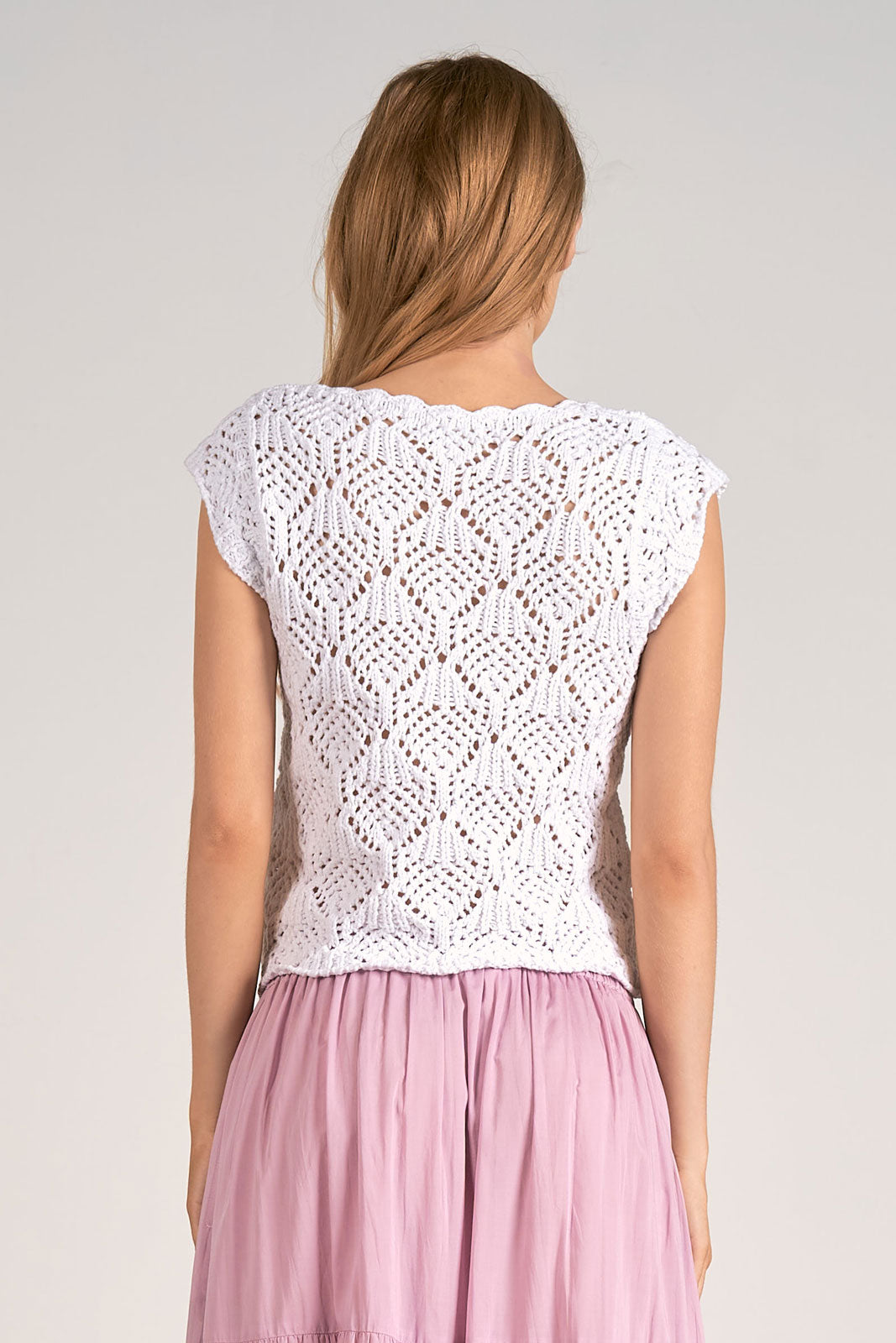 Crochet Cap Sleeve Sweater