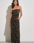 Black Natural Tropic Printed Jumpsuit