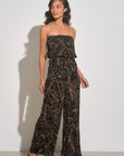 Black Natural Tropic Printed Jumpsuit
