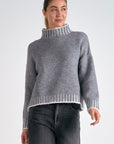 Stitched Turtleneck Sweater