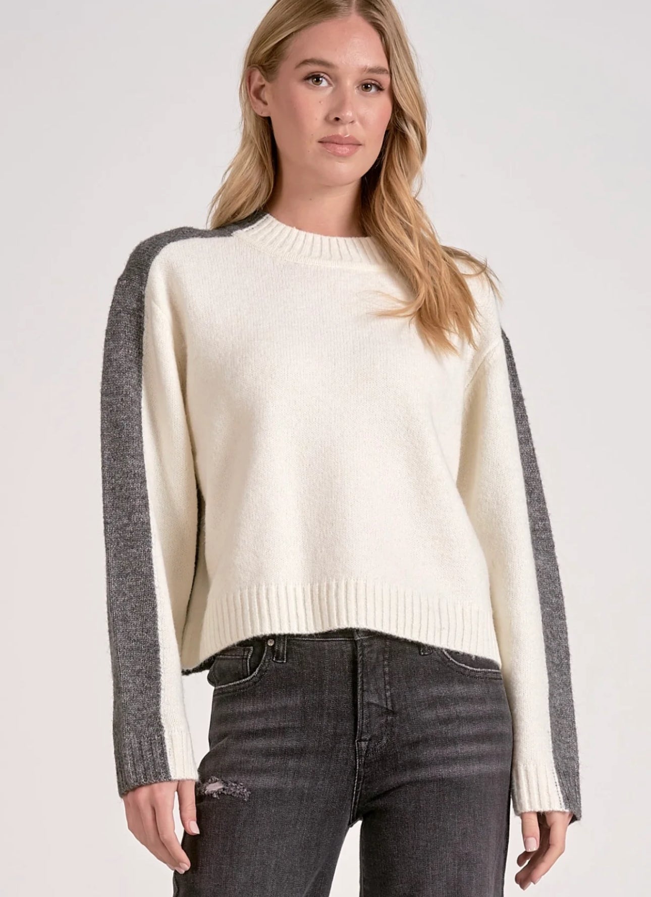 Grey White Color Block