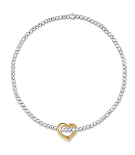 2.5mm Bead Bracelet Mixed Metal Love