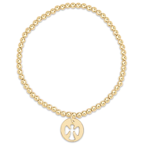 Guardian Angel Disc 3MM Bead Bracelet