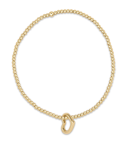 2.5 MM Bead Bracelet Love Gold