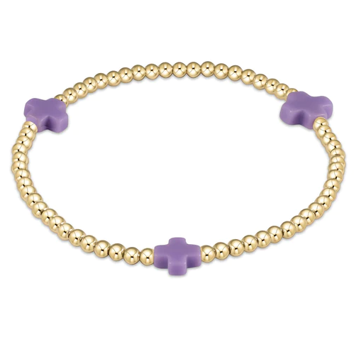 Signature Cross Gold 3MM - Purple