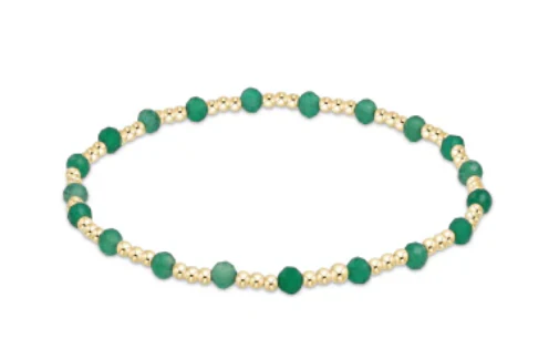 Gem Sincerity 3MM Bracelet - Green Onyx