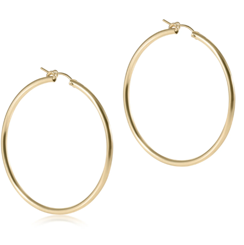 Smooth Round 2" Hoop - Gold