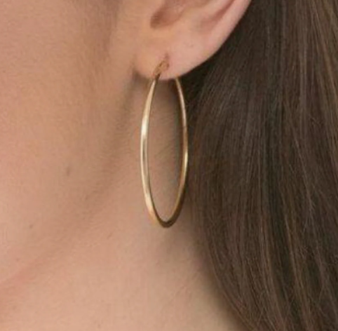Smooth Round 2" Hoop - Gold