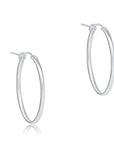 Smooth Oval Hoop Sterling