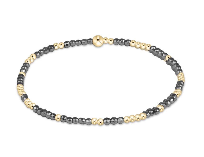 Hope Unwritten Silver Faceted Hematite