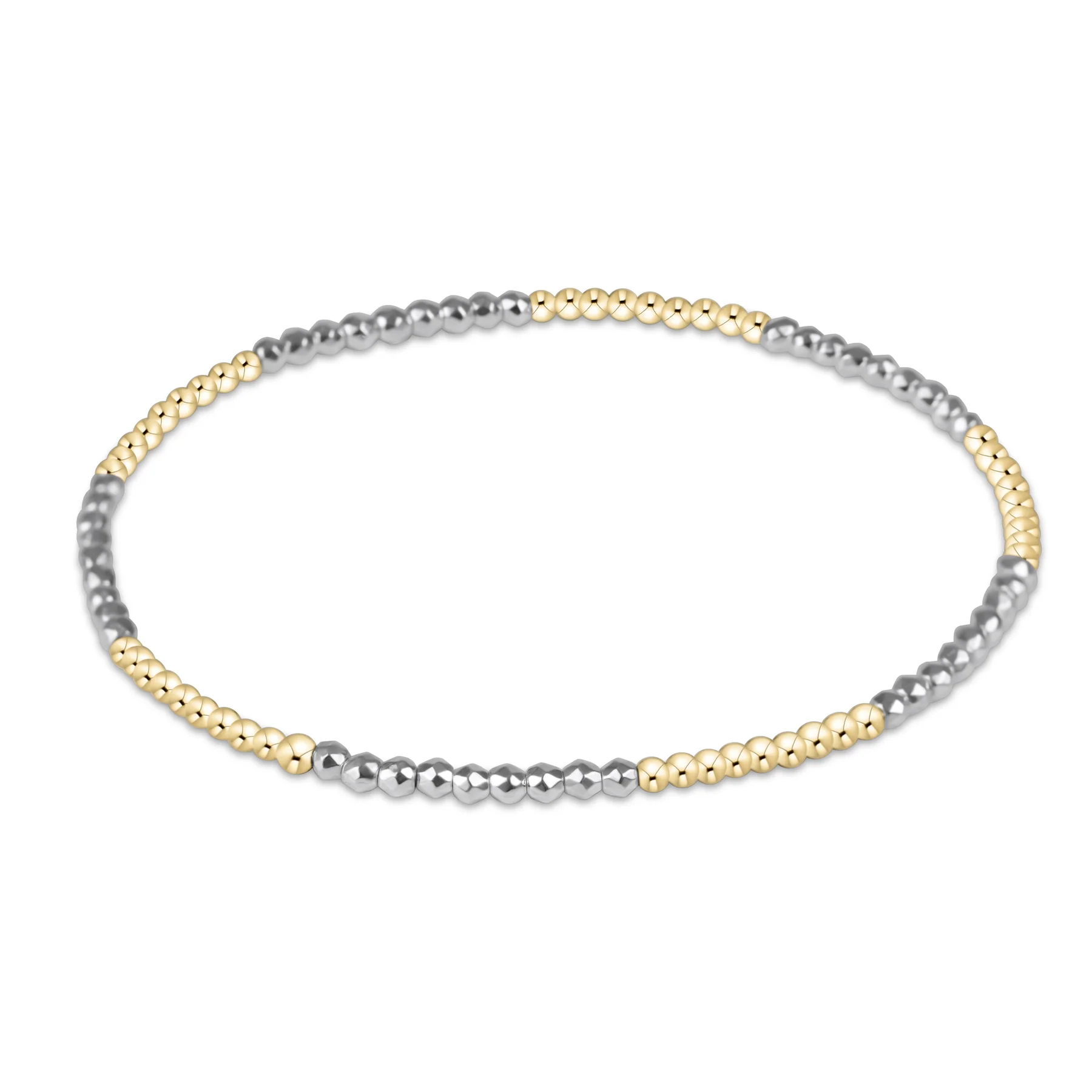 Blissful 2MM- Silver Faceted Hematite