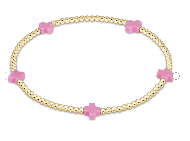 EGirl Cross Pattern 2MM Bright Pink