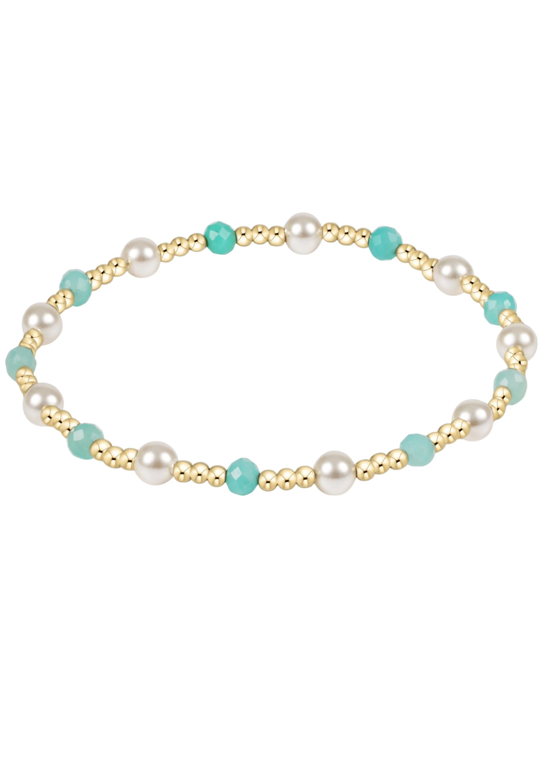 Extends Pearl 4MM Gem Bracelet-amazonite
