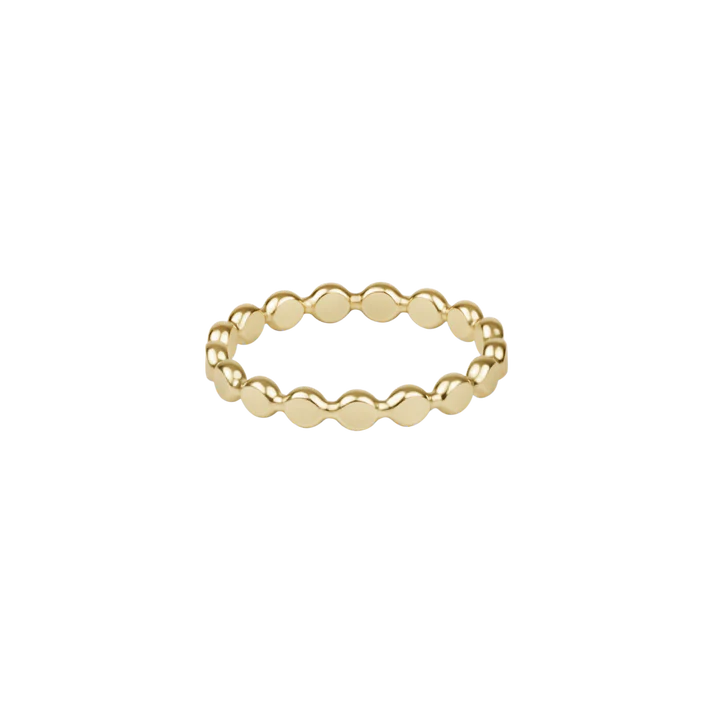 Classic Gold 2.5mm Beaded Disc Ring