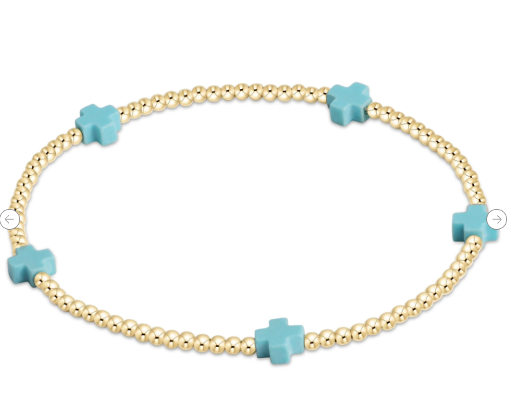 EGirl Signature Sm Cross 2MM Turquoise