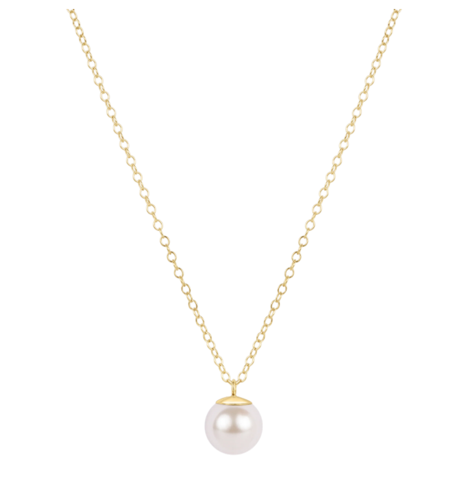 16" Classic Pearl 8MM Charm Necklace