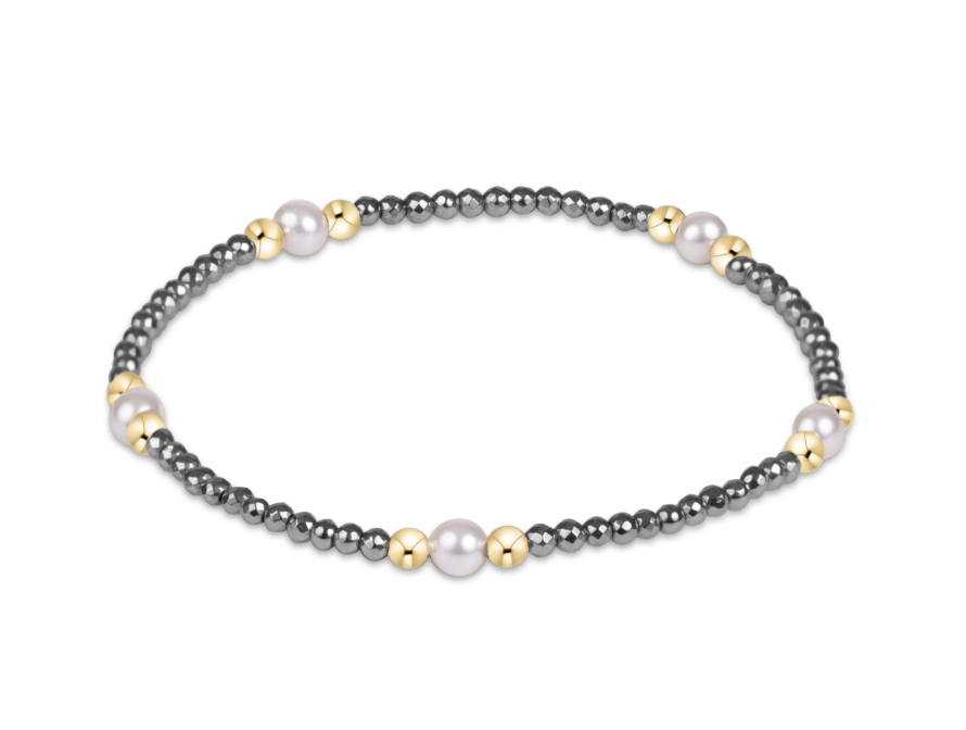 purpose pearl 4mm silver hematite