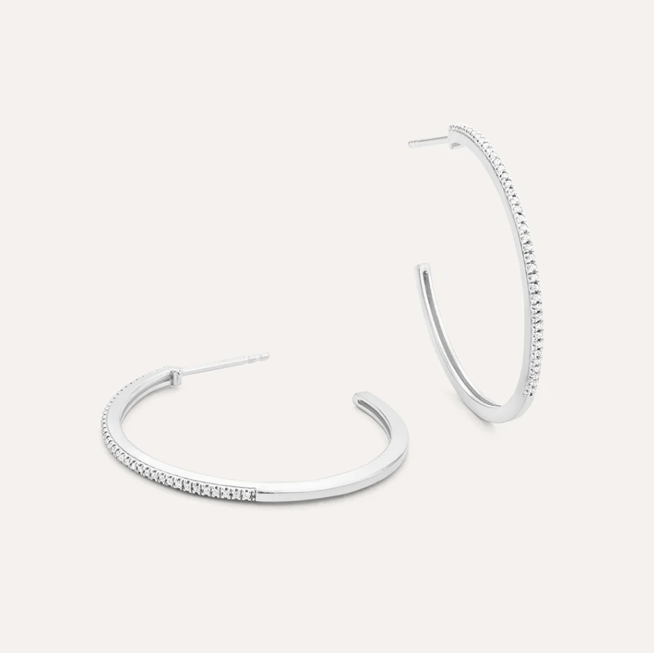 A Hoop Thing Hoop Earrings - Medi Silver