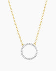 Standing O Pendant Necklace Gold