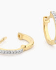 Half Hearted Hoop Earring Gold