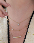 Even Emerald Pendant Necklace