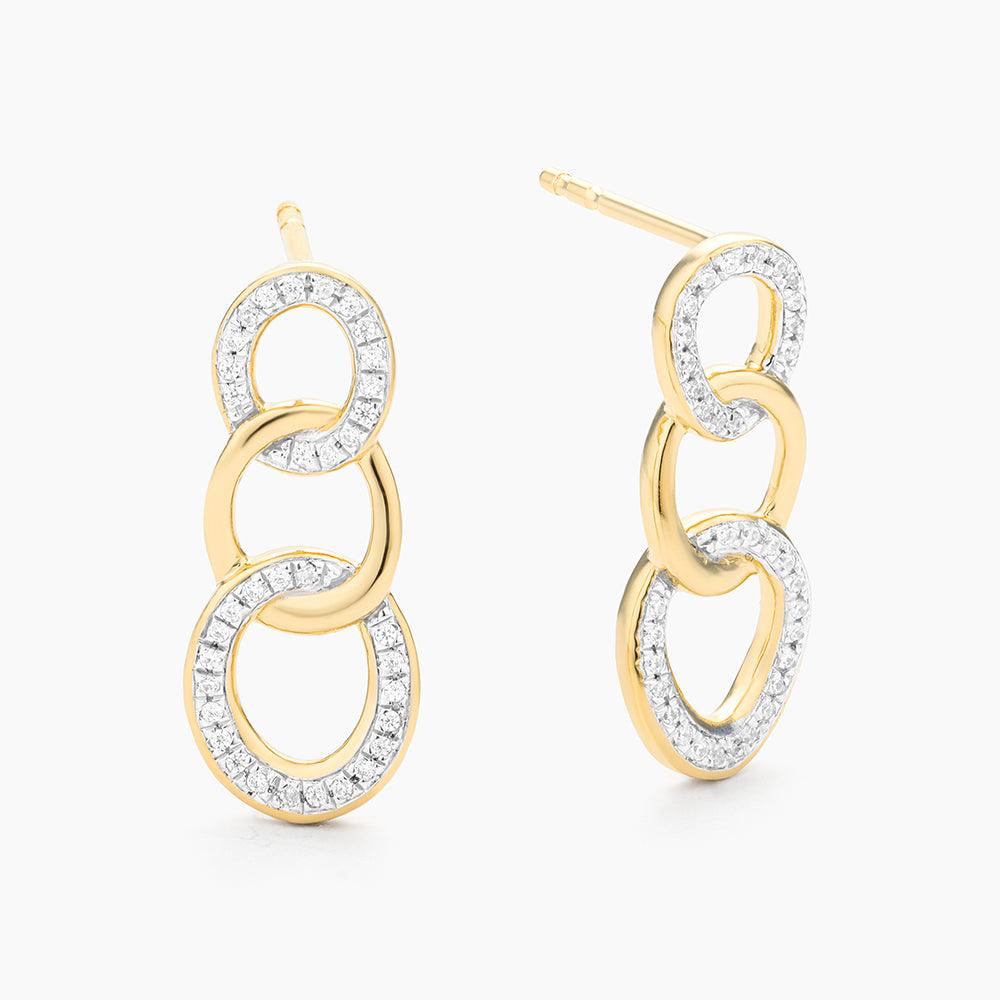 Intertwined Earrings Gold