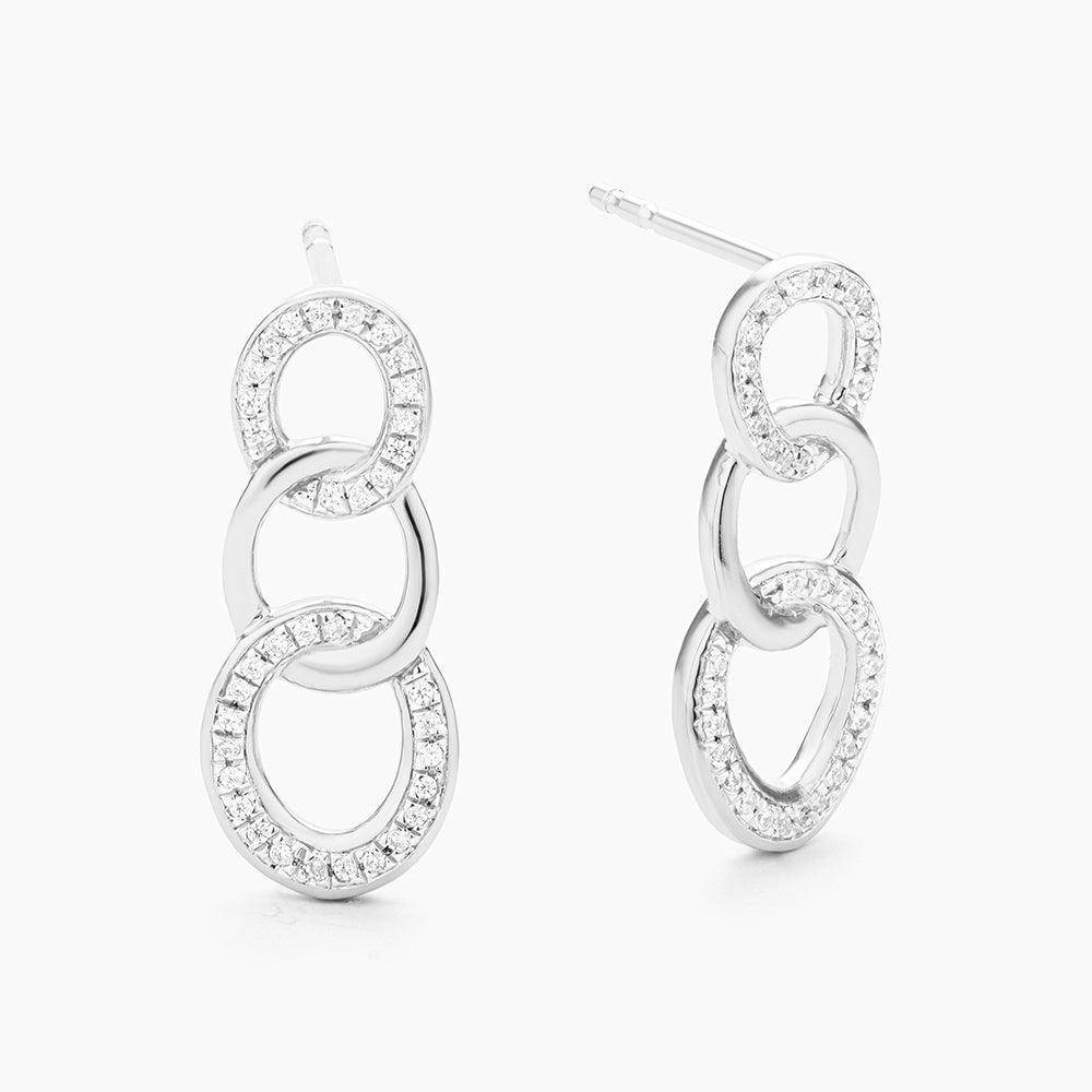 Intertwined Earrings Silver