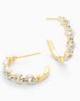 Mixed Link Hoop Earrings