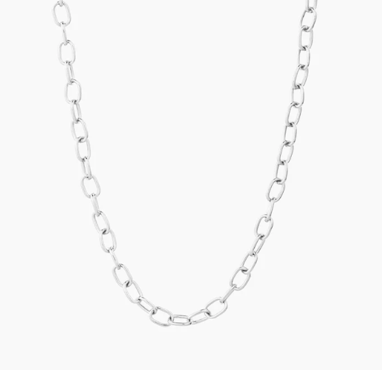 Chain Link Necklace Silver