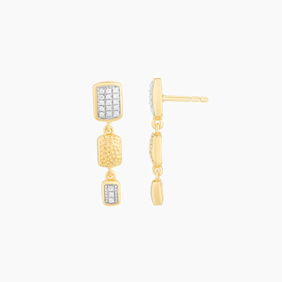 3 Step Rectangle Earrings