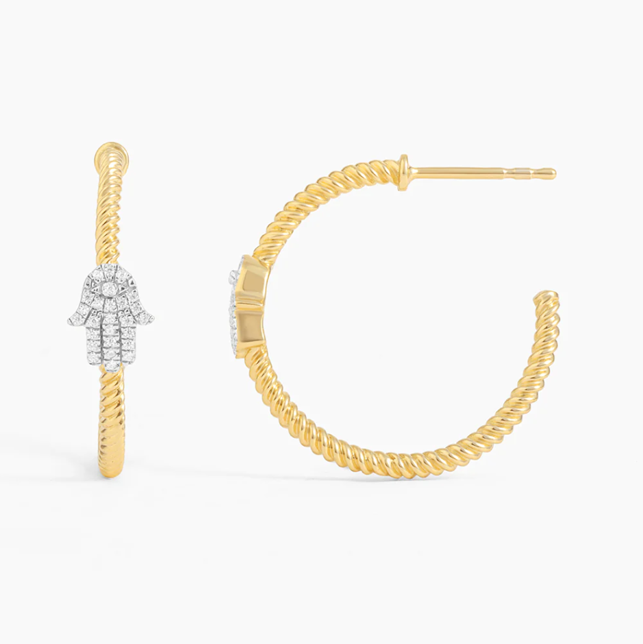 Hamsa Hoop Earrings