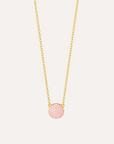 Mini Sphere Pendant Necklace - Pink