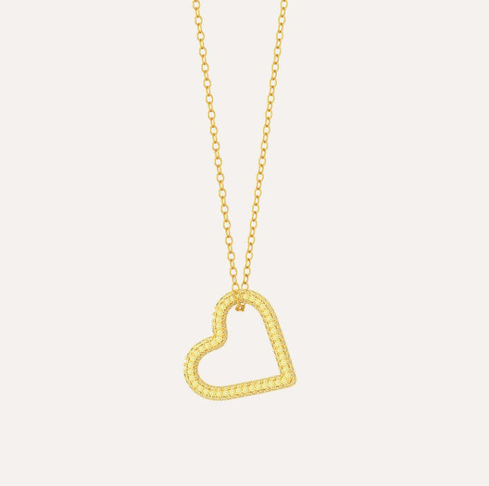 Love Pendant Necklace - Yellow