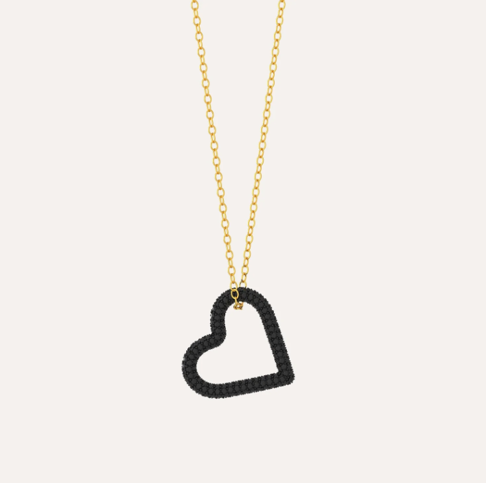 Love Pendant Necklace - Black