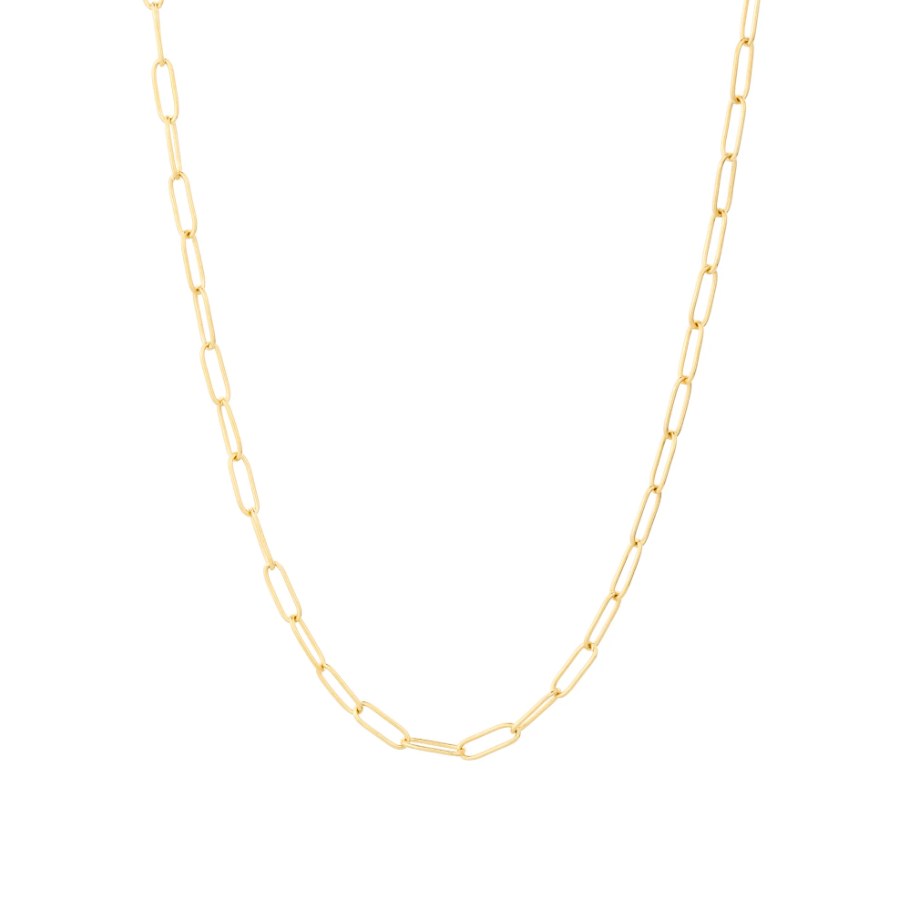 Charm Paperclip Necklace - Gold