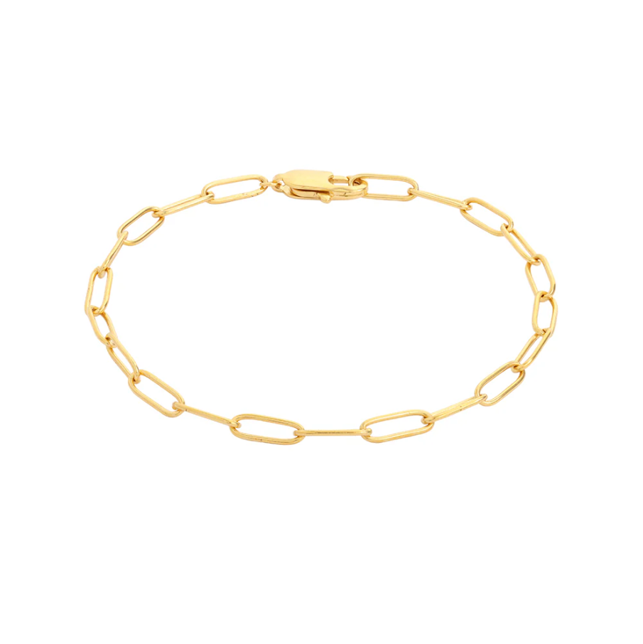 Charm Paperclip Bracelet - Gold