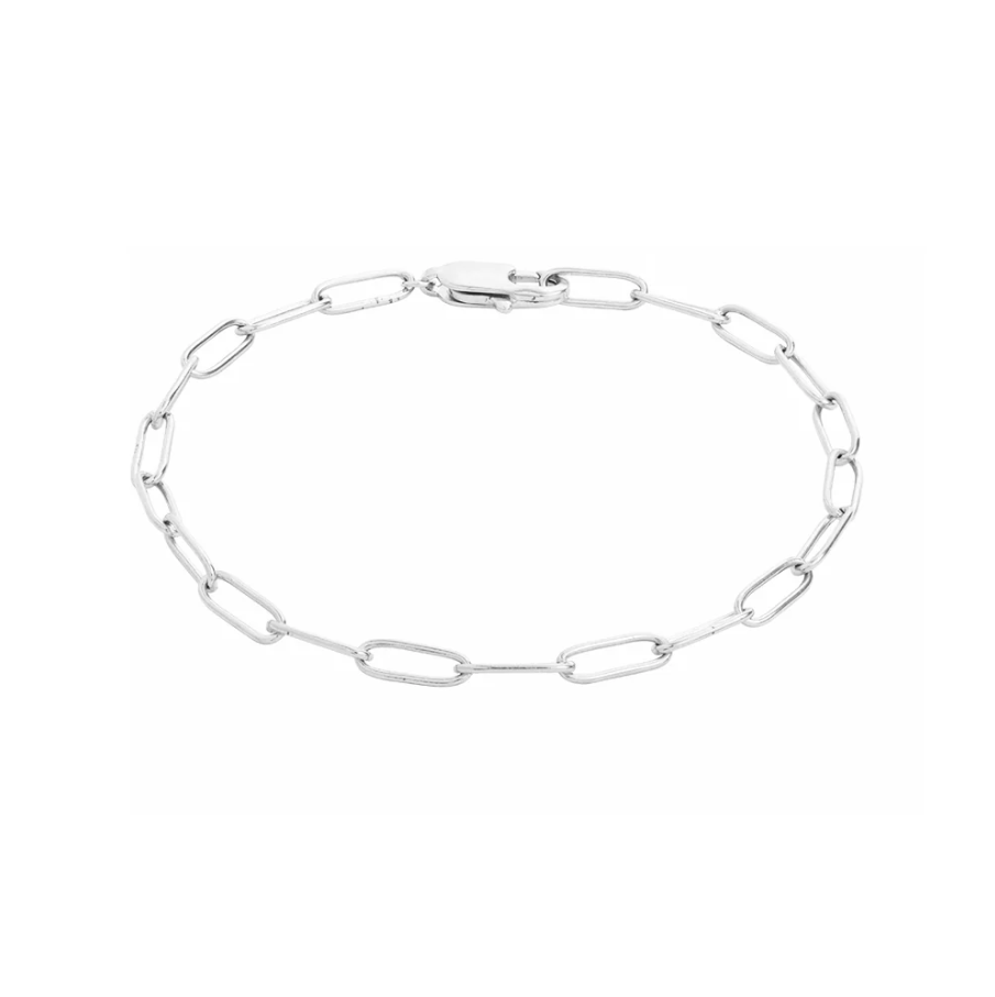 Charm Paperclip Bracelet - Silver