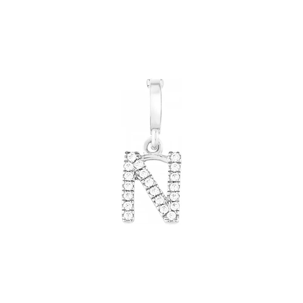 Initial Charms - Silver N