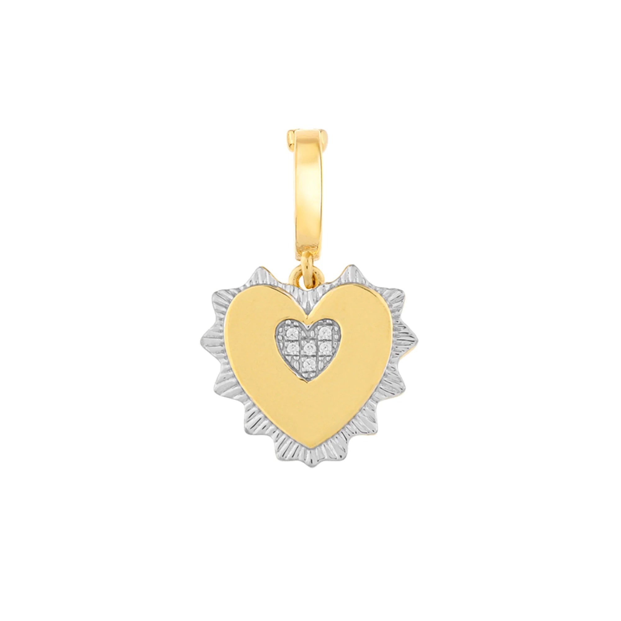 Heart Amulet Charm - Gold