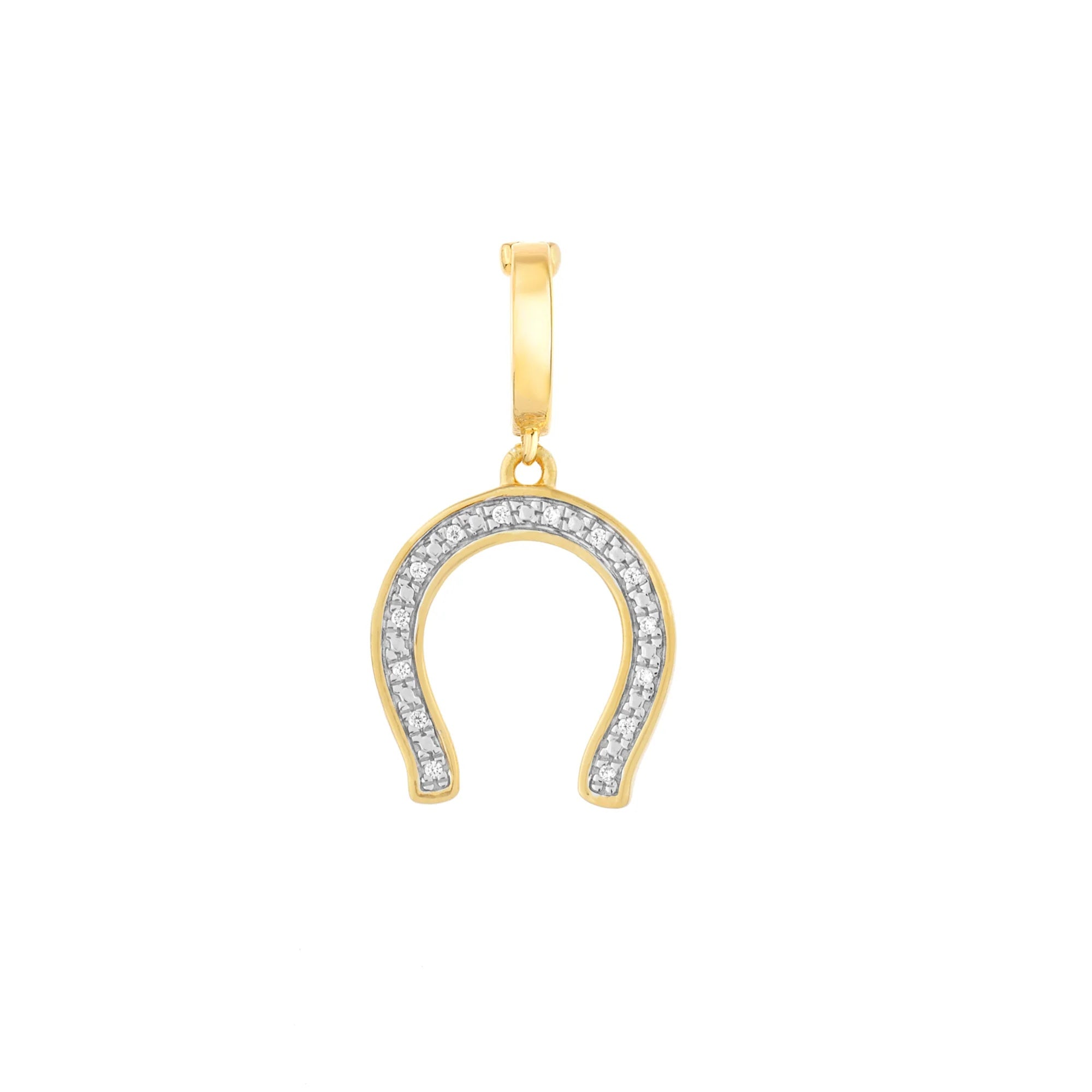 "Big On Luck" Horse Shoe Charm - Gold