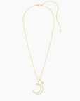 Waterproof Crescent Moon & Star Pendant