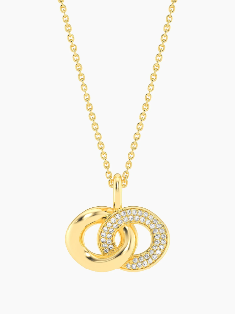 Waterproof Entwined Discs Pendant Neck