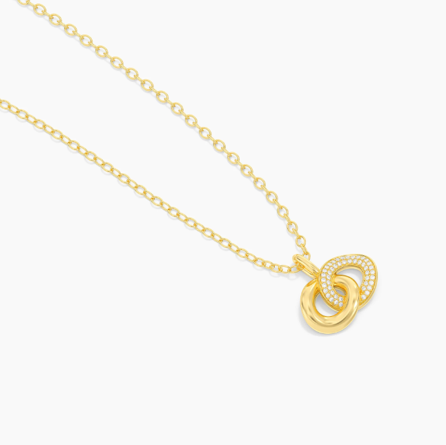 Waterproof Entwined Discs Pendant Neck