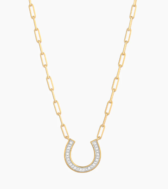 Waterproof Lucky Horseshoe Pendant Neck