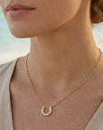 Waterproof Lucky Horseshoe Pendant Neck